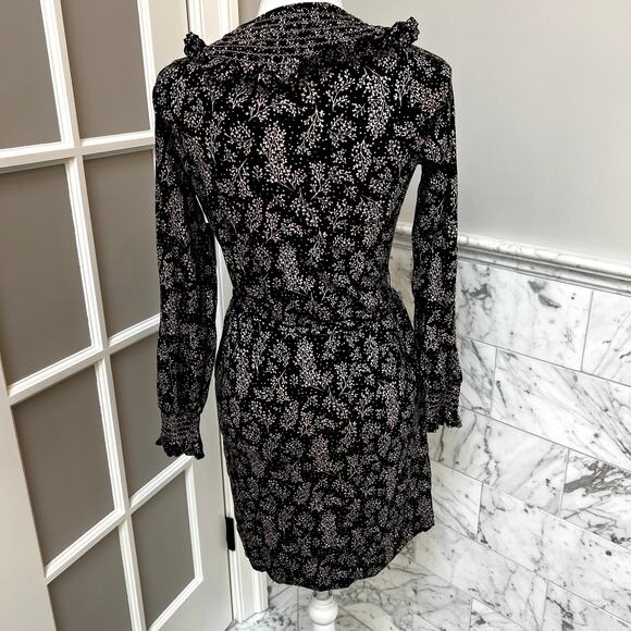 Boden Cotton Jersey Smocked Milkshake Leaf Sprig Fall Floral Size 6 R Dress - Picture 6 of 6